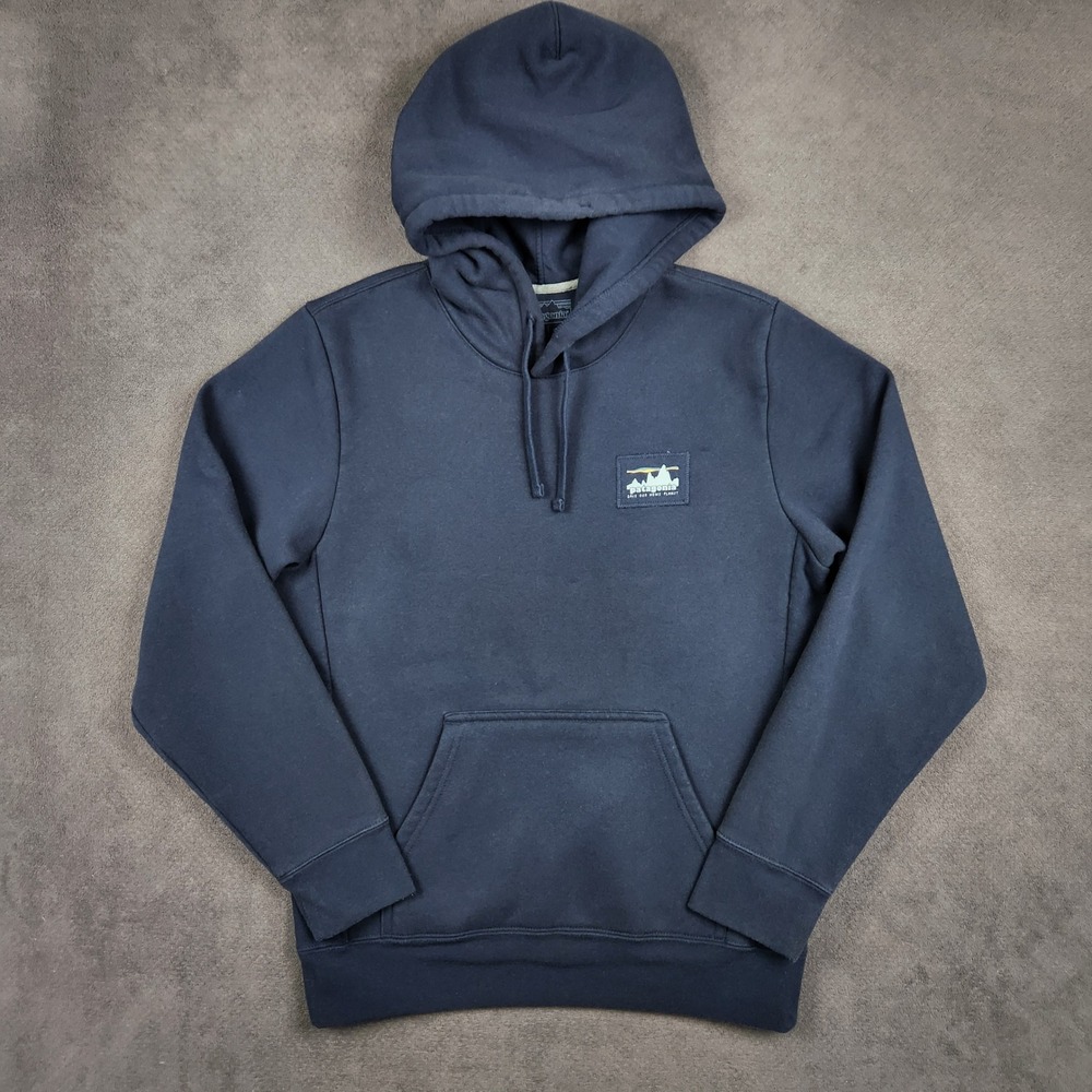 Patagonia '73 Skyline Uprisal Hoody Mens Small Womens Medium Navy Pullover 39678